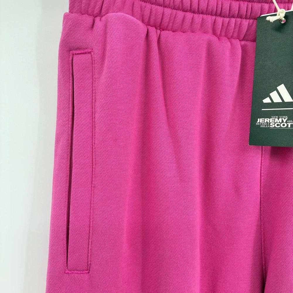 Adidas X Jeremy Scott Mens Pink Sweatpants Joggers Casual 100% Cotton Small NEW
